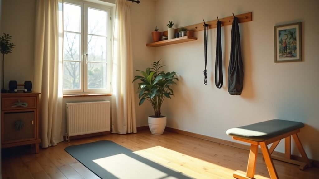 Small apartment workout area
