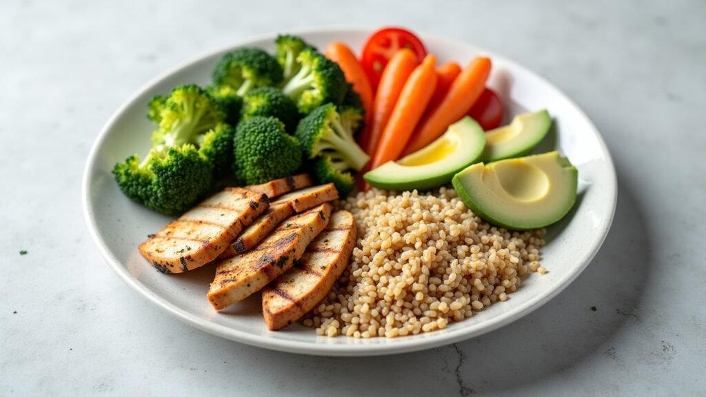 Balanced plate portions