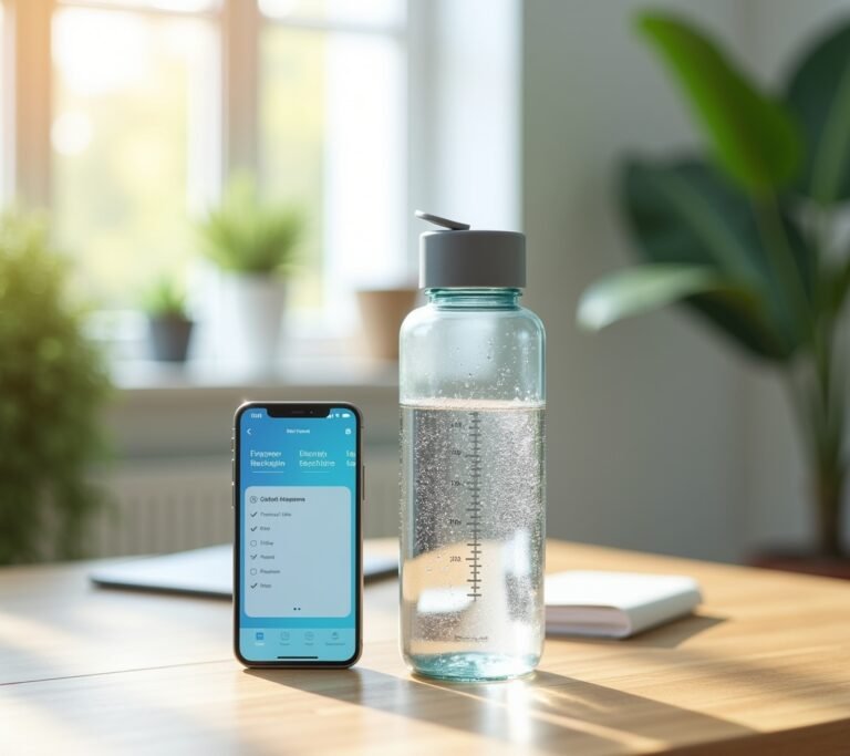 Person drinking water bottle