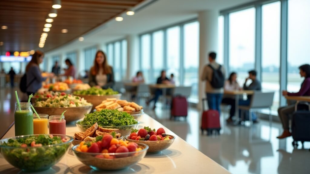 Healthy airport food