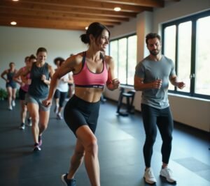 Person doing jumping jacks