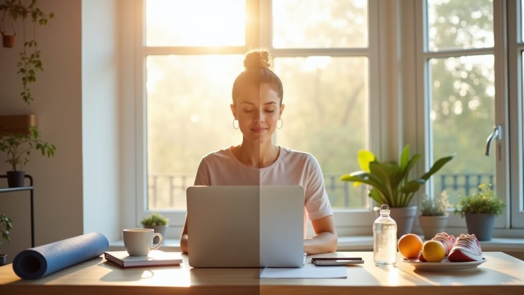 Balanced lifestyle visual