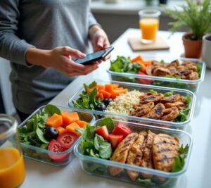 Organized meal prep containers