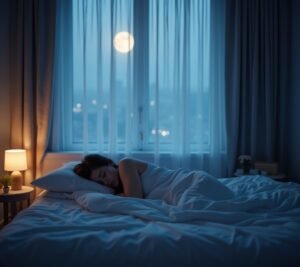 Peaceful bedroom setup