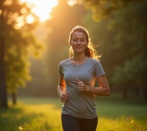 Happy person after workout