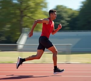Runner demonstrating form