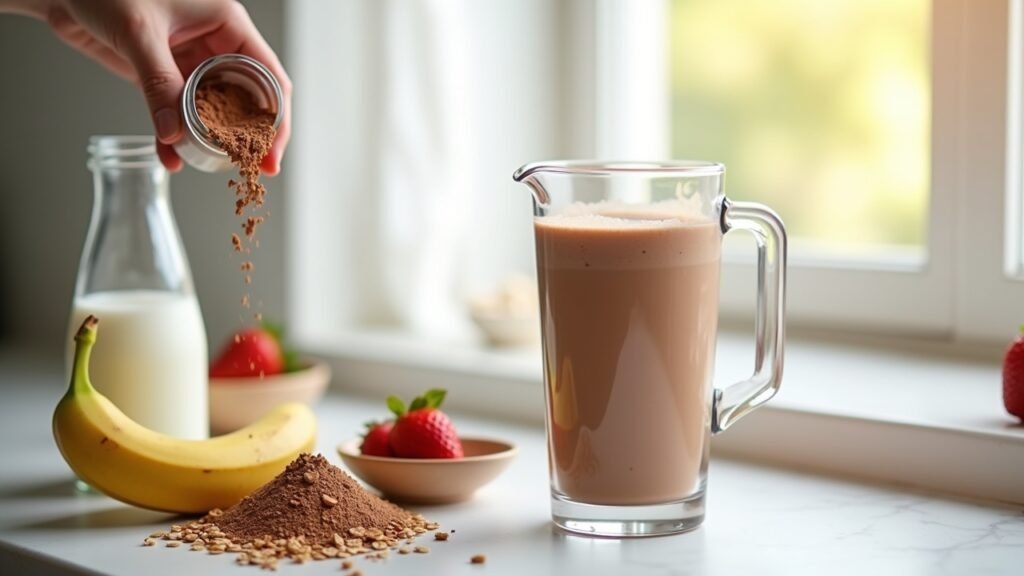 Protein shake preparation