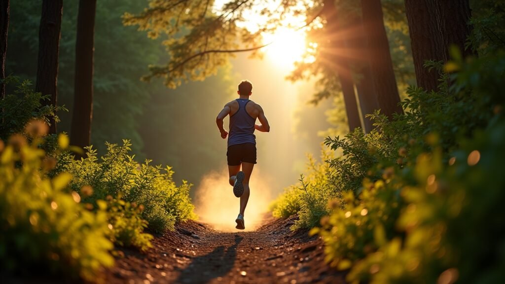 Trail running nature