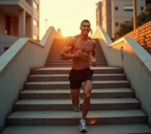 Stair climbing action