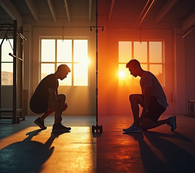 Morning workout session