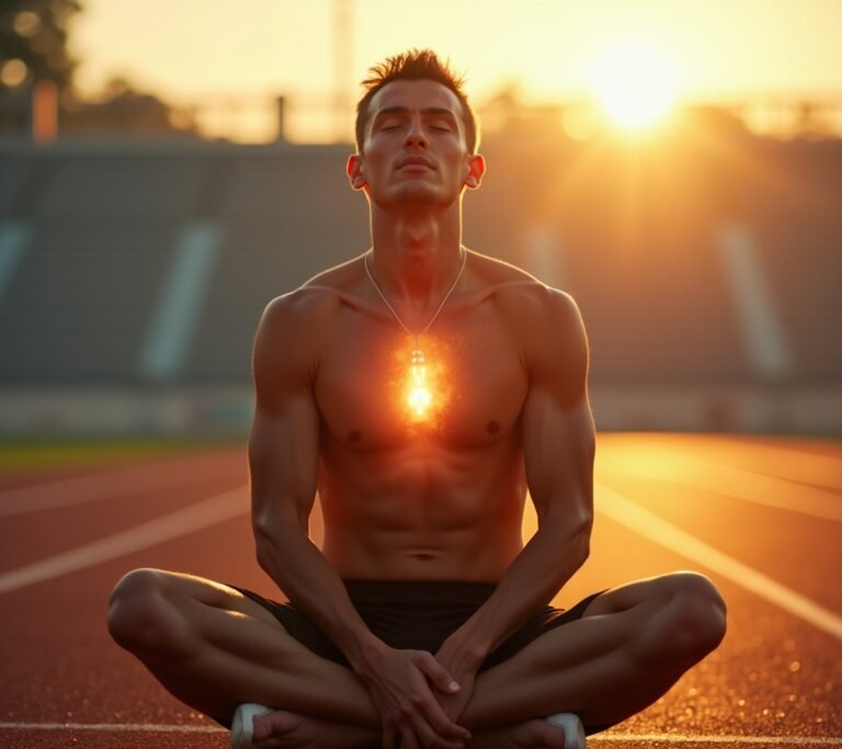 Athlete breathing